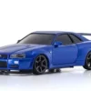 AUTOSCALE NISSAN SKYLINE GT-R R34 METALLIC BLUE - 94MM (L) (MA-020-N)