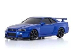 AUTOSCALE NISSAN SKYLINE GT-R R34 METALLIC BLUE - 94MM (L) (MA-020-N)