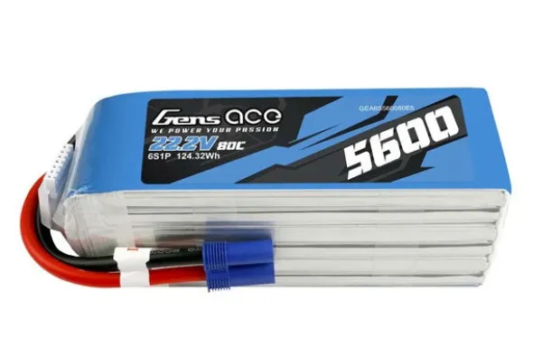 BATTERIA LIPO 6S 22.2V-5600-80C (EC5)