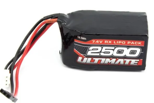 BATTERIA RETTANGOLARE LIPO 2S 7,4V 2500MAH - RX