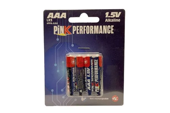 BATTERIE ALCALINE MINISTILO AAA - 1,5V - 4 PEZZI