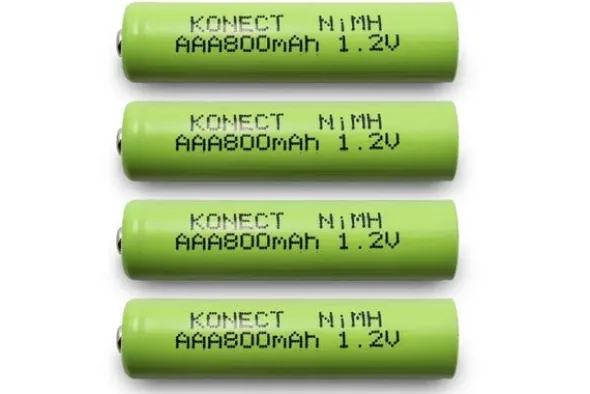 BATTERIE RICARICABILI MINISTILO AAA - 800 mAh 1,2V - 4 PEZZI