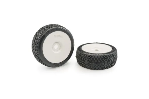 BLACKHOLE CLAY SOFT PRE-INCOLLATE SU CERCHI BIANCHI- 1:8 BUGGY- 2 PEZZI