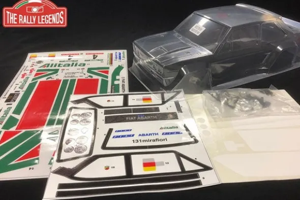 CARROZZERIA 131 ABARTH TRASPARENTE CON DECALS ALITALIA - RALLY LEGENDS
