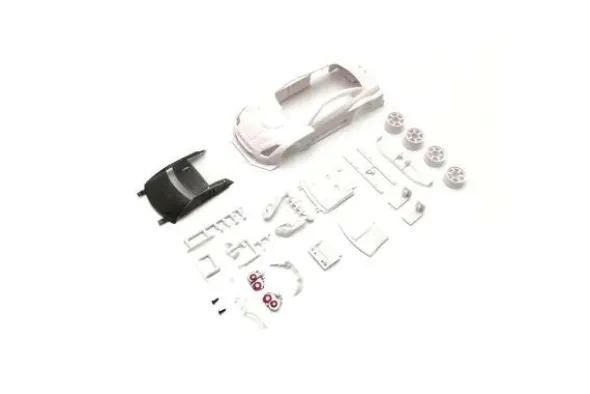 CARROZZERIA NISSAN GT-R GT500 2008 MINI-Z + CERCHI 2WD NON VERNICIATA 94MM (L) (MR-03N-RM) - MZN219