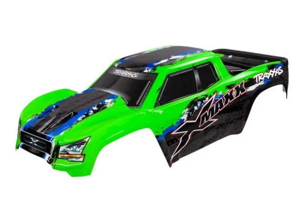 CARROZZERIA XMAXX VERNICIATA VERDE CON SUPPORTI INTERNI - 7811G