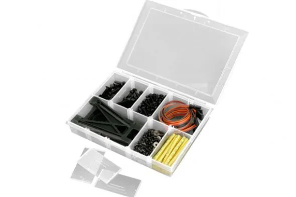CASSETTA MINUTERIA 10 SCOMPARTI VARIABILI - 134 x 100 x 29 mm