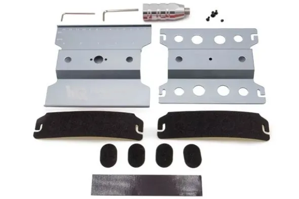 CAVALLETTO IN ALLUMINIO PER MONTAGGIO AUTO 1:8 E 1:10 GRIGIO