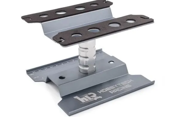 CAVALLETTO IN ALLUMINIO PER MONTAGGIO AUTO 1:8 E 1:10 GRIGIO