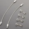 CLIP 4 PEZZI - CAVO METALLICO 120MM 2 PEZZI
