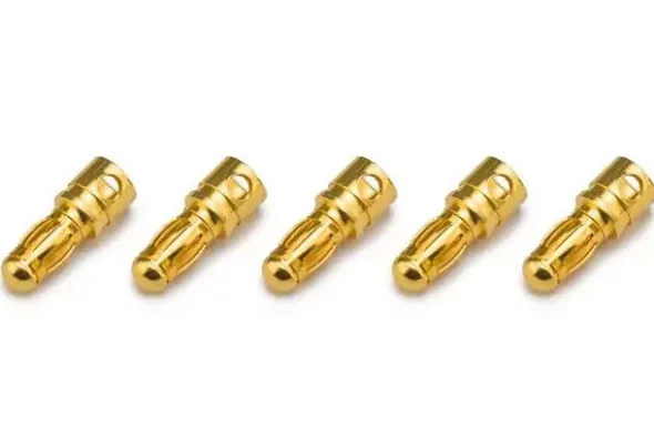 CONNETTORE PLACCATO ORO PK 3,5MM MASCHIO - 5 PEZZI