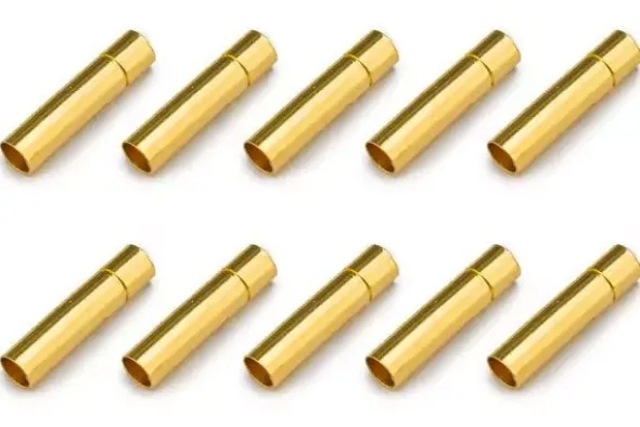 CONNETTORE PLACCATO ORO PK 3MM FEMMINA - 10 PEZZI