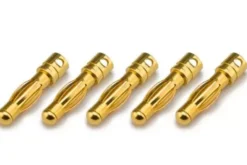 CONNETTORE PLACCATO ORO PK 4MM MASCHIO - 5 PEZZI