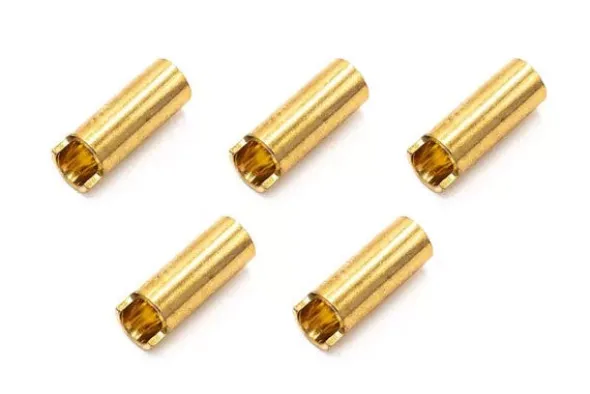 CONNETTORE PLACCATO ORO PK 5MM FEMMINA - 5 PEZZI