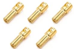 CONNETTORE PLACCATO ORO PK 5MM MASCHIO - 5 PEZZI