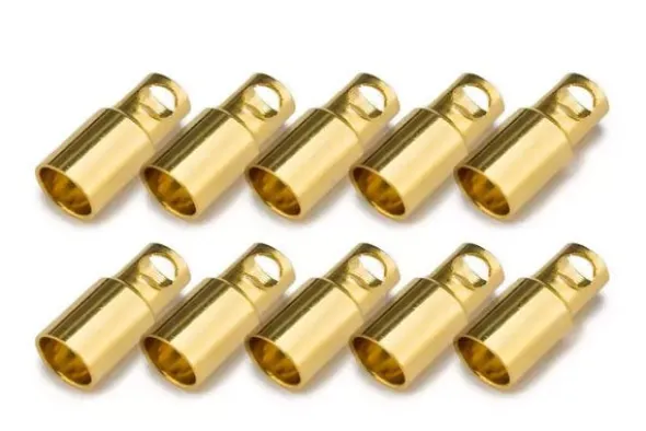 CONNETTORE PLACCATO ORO PK 6MM FEMMINA - 10 PEZZI