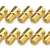 CONNETTORE PLACCATO ORO PK 6MM MASCHIO - 10 PEZZI