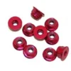 DADO AUTOBLOCCANTE FLANGIATO M3 ALLUMINIO - 10 PEZZI - ROSSO