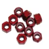 DADO AUTOBLOCCANTE M3 ALLUMINIO - 10 PEZZI - ROSSO