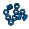 DADO AUTOBLOCCANTE M4 ALLUMINIO - 10 PEZZI - BLU
