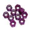 DADO AUTOBLOCCANTE M4 ALLUMINIO - 10 PEZZI - VIOLA