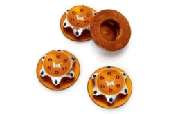DADO RUOTA 1:8 FLANGIATO ZIGRINATO CHIUSO 17mm - HTR-1910002 - ARANCIONE