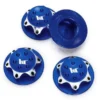 DADO RUOTA 1:8 FLANGIATO ZIGRINATO CHIUSO 17mm - HTR-1910003 - BLU