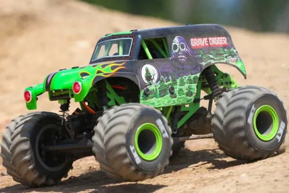 MINI LMT 4X4 BRUSHED - GRAVE DIGGER - RTR MONSTER TRUCK 1:18