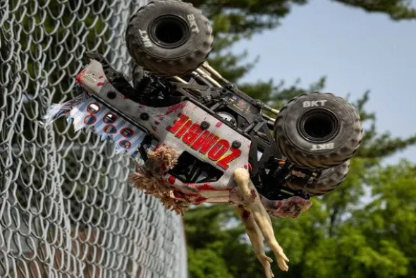 MINI LMT 4X4 BRUSHED - ZOMBIE - RTR MONSTER TRUCK 1:18 - ROSSO
