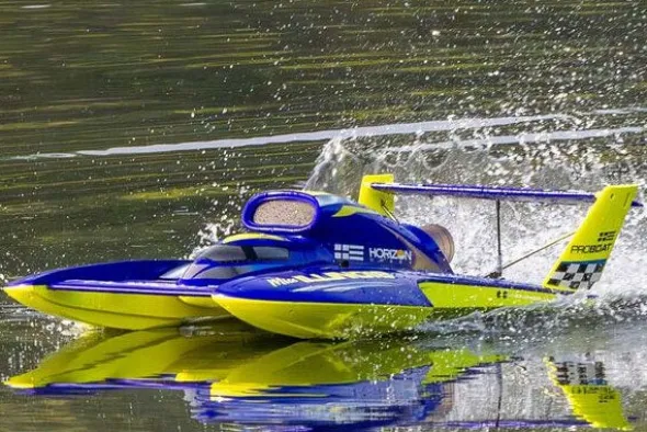 MISS ILLINOIS U-34 BRUSHLESS 34"- RTR IDROVOLANTE - BLU/GIALLO