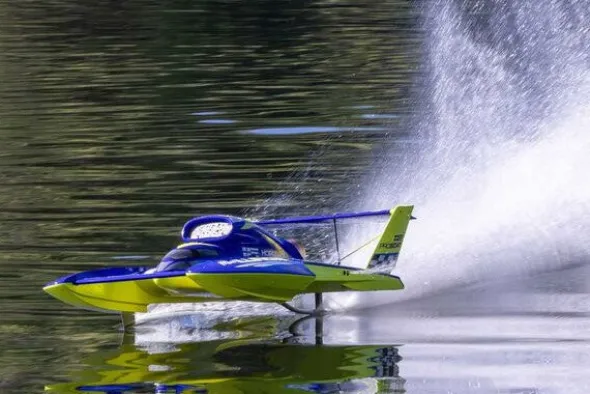 MISS ILLINOIS U-34 BRUSHLESS 34"- RTR IDROVOLANTE - BLU/GIALLO