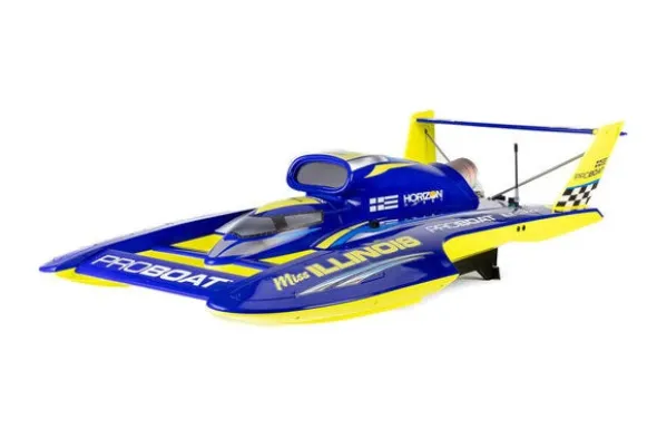 MISS ILLINOIS U-34 BRUSHLESS 34"- RTR IDROVOLANTE - BLU/GIALLO