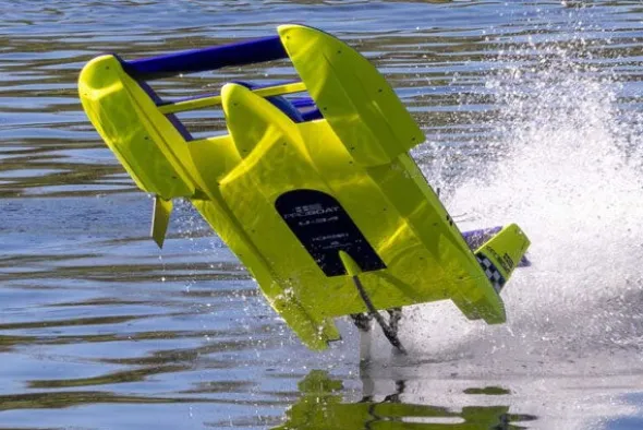 MISS ILLINOIS U-34 BRUSHLESS 34"- RTR IDROVOLANTE - BLU/GIALLO