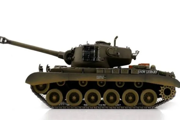 M26 PERSHING SNOW LEOPARD VERDE PALLINI 1:16 - CINGOLI IN METALLO