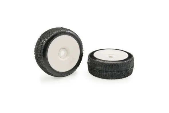 NOVA CLAY SOFT PRE-INCOLLATE SU CERCHI BIANCHI- 1:8 BUGGY- 2 PEZZI