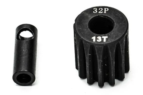 PIGNONE MOTORE 32P 5mm 13 DENTI E ADATTATORE 3,17mm - KN-183213