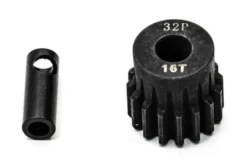 PIGNONE MOTORE 32P 5mm 16 DENTI E ADATTATORE 3,17mm