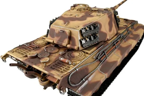 PRO-EDITION KING TIGER FRONTE ORIENTALE - PALLINI 1:16 - MIMETICO - FUMO CANNONE