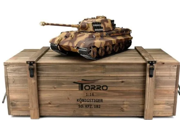 PRO-EDITION KING TIGER FRONTE ORIENTALE - PALLINI 1:16 - MIMETICO - FUMO CANNONE