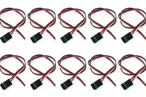 PROLUNGA CAVO MASCHIO SERVO FUTABA 30cm - 10 PEZZI