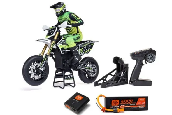 PROMOTO SM FXR SUPERMOTO + BATTERIA E CARICABATTERIA - RTR MOTO 1:4 BIANCO