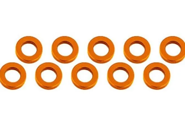 RASAMENTO M3 x 6 x 1 mm ALLUMINIO - 10 PEZZI - ARANCIONE