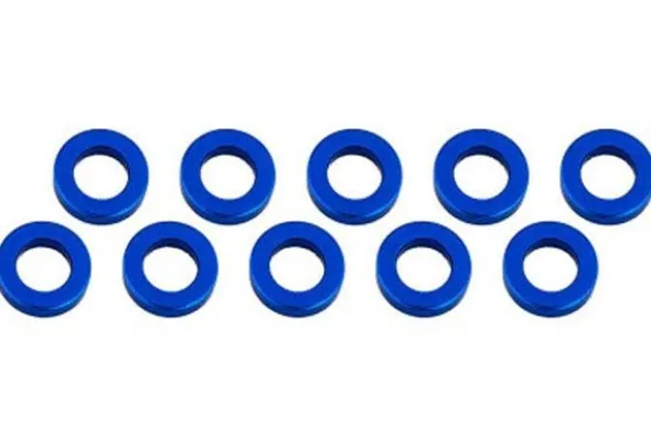 RASAMENTO M3 x 6 x 2 mm ALLUMINIO - 10 PEZZI - BLU