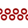 RASAMENTO M3 x 6 x 2 mm ALLUMINIO - 10 PEZZI - ROSSO