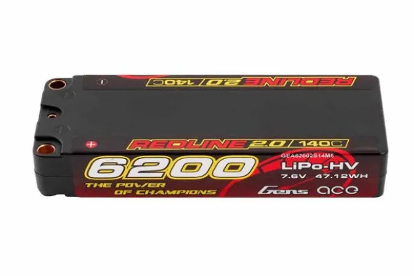REDLINE 2.0 MID SIZE BATTERIA LIPO 2S HV 7.6V-6200-140C