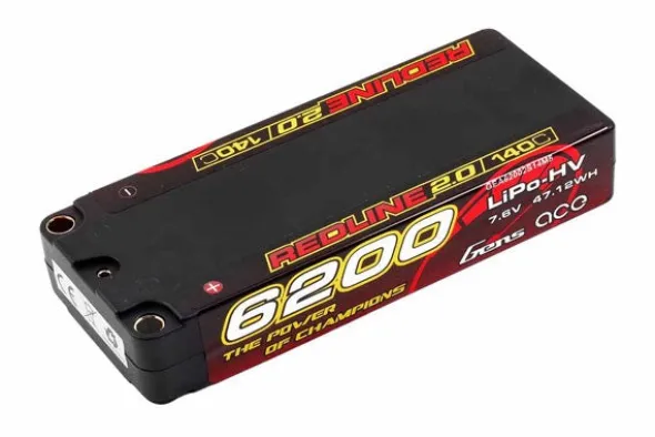 REDLINE 2.0 MID SIZE BATTERIA LIPO 2S HV 7.6V-6200-140C