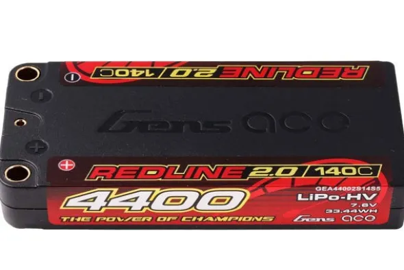 REDLINE 2.0 SHORTY BATTERIA LIPO 2S 7.6V-4400-140C