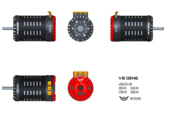 REDS V8 2800KV 4 POLE SENSORED GEN6 - PER 1:8