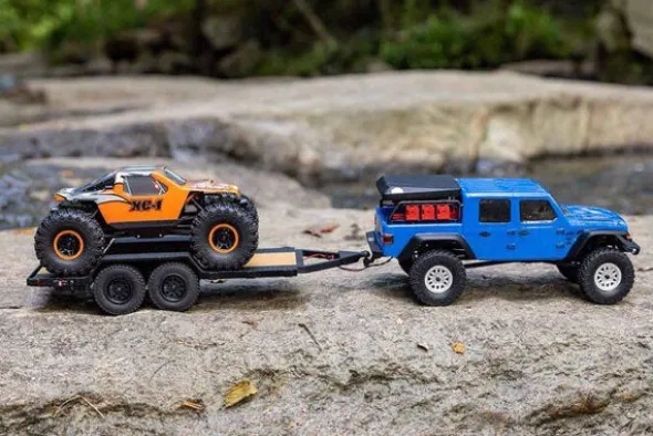 RIMORCHIO PIANALE PER VEICOLI SCX24 - SCALA 1:24
