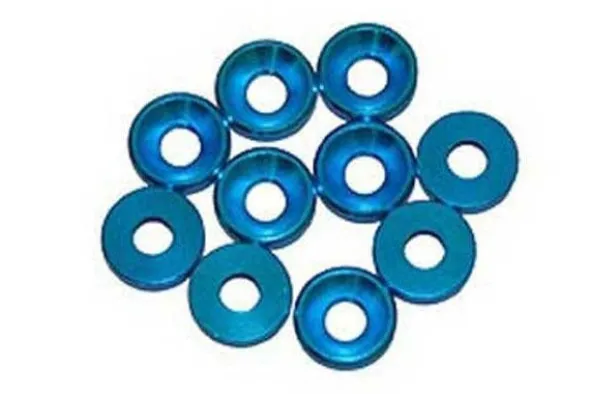 RONDELLA CONICA M3 ALLUMINIO - 10 PEZZI - BLU